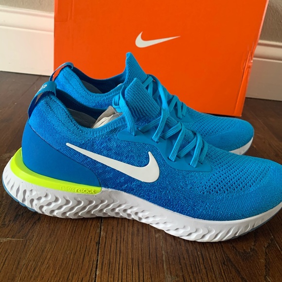 Nike Epic React Flyknit Mens Blue new in box shoes - Picture 4 of 6